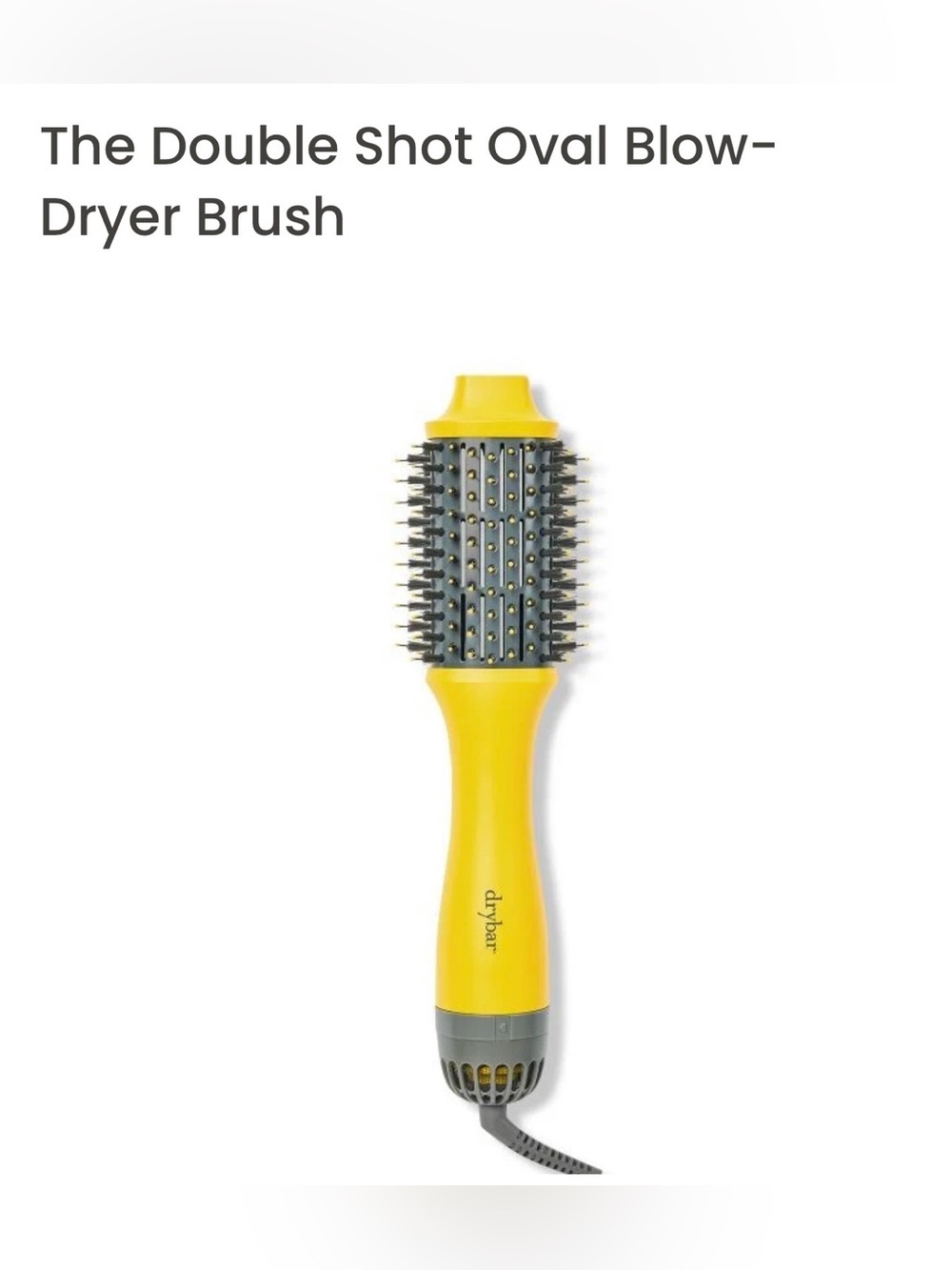 Drybar Yellow Double Shot Oval Blow-Dryer Brush - Compact Hot Air Styler